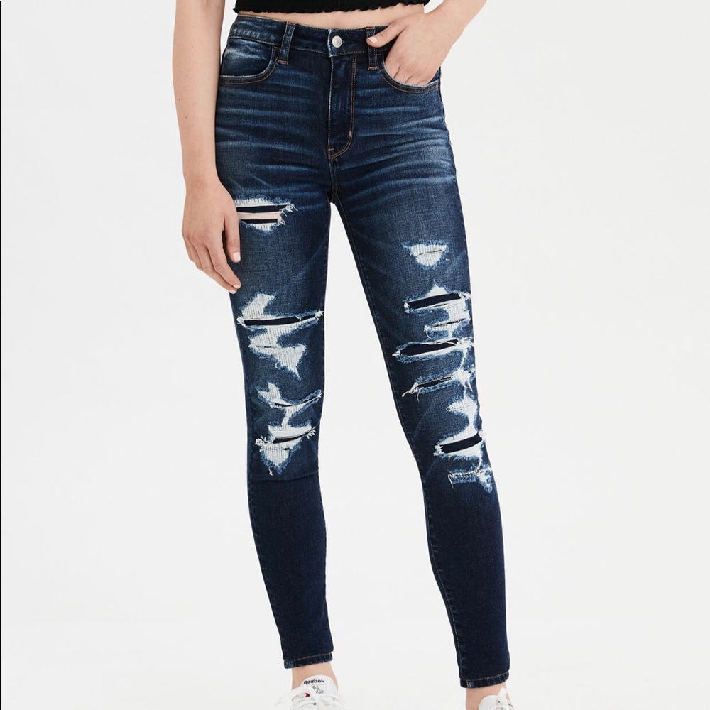 Distressed hi rise Jeggings 0 | American Eagle
